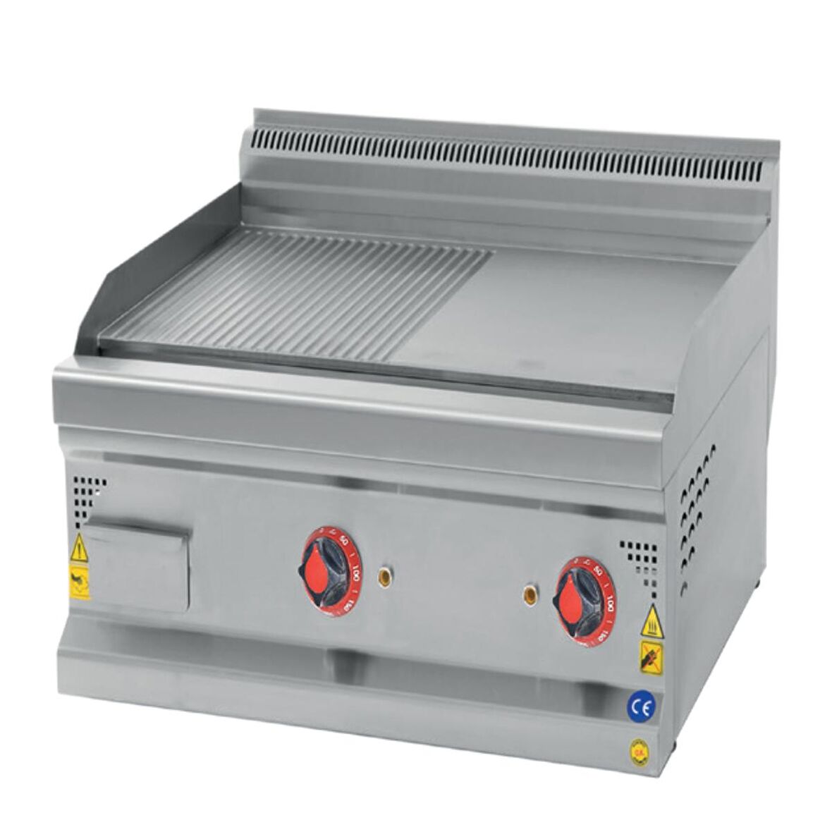 Karacasan Endüstriyel 80 cm 700 Seri Set Üstü LPG Tüplü Yarı Kanallı Izgara