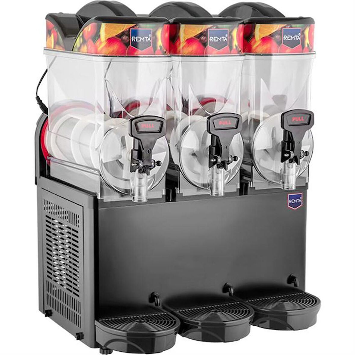 Remta Üçlü 12+12+12 Lt Slush Soğutucu Buzlaş Karlamaç Makinesi