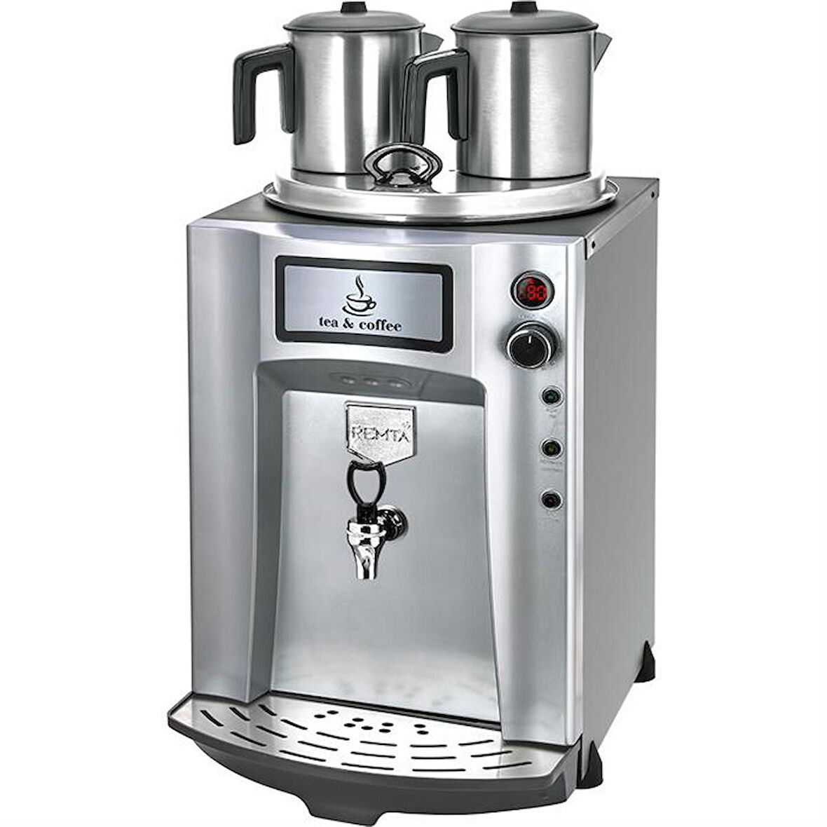 Remta Premium Jumbo 23 Litre İki Demlikli Çay Makinesi - Gri