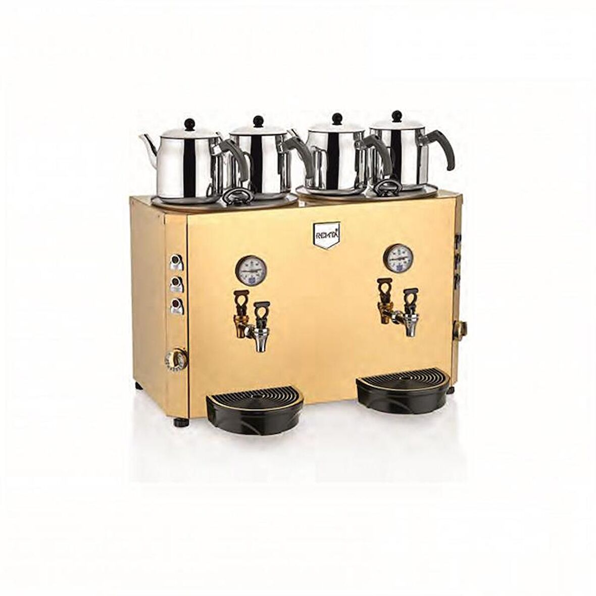 Remta Master Elektrikli 46 Litre Dört Demlikli Çay Kazanı Makinesi