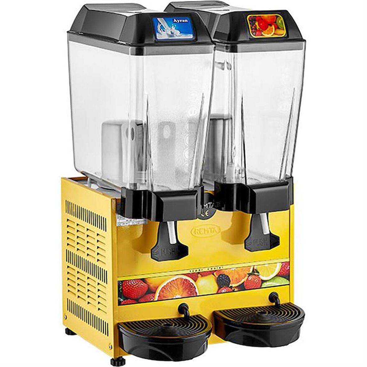 Remta Fıskiye + Karıştırıcı Soğutucu Şerbet Ayran Makinesi Sarı