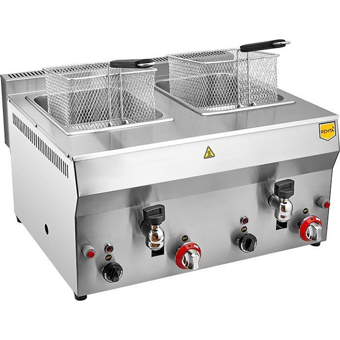 Remta 8+8 lt Çiftli LPG Musluklu Fritöz (CE Belgeli)