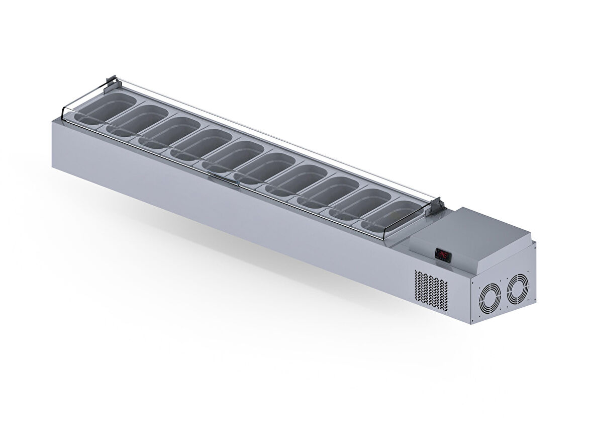 Iceinox Set Üstü Saladbar Pleksi Kapak GN 1/4-150: 10 Adet