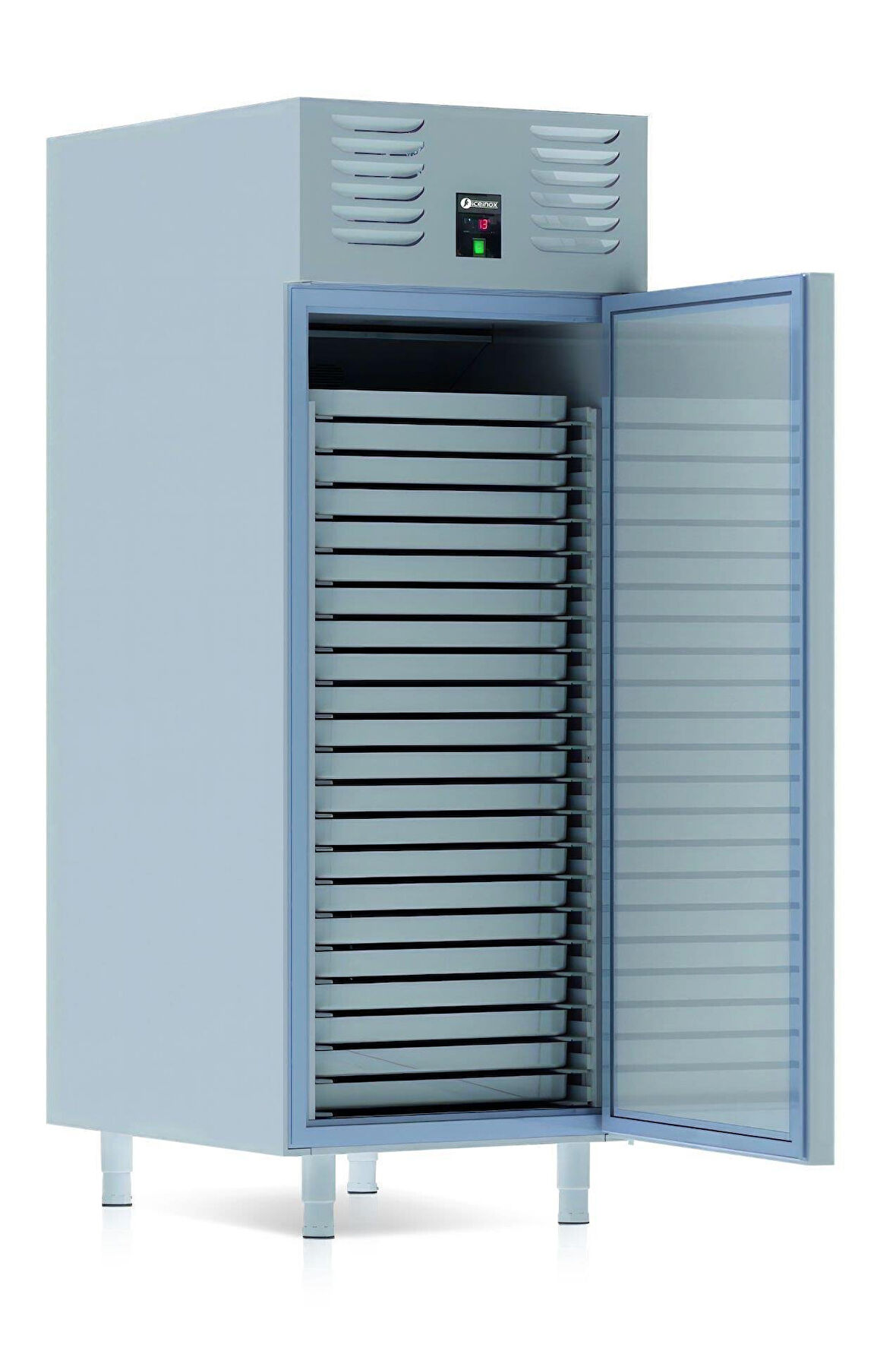 Iceinox Dik Tip Patiseri Buzdolabı 1 Kapılı 60x80 Tepsi Kapasiteli 730 Lt 430 Çelik Kaliteli