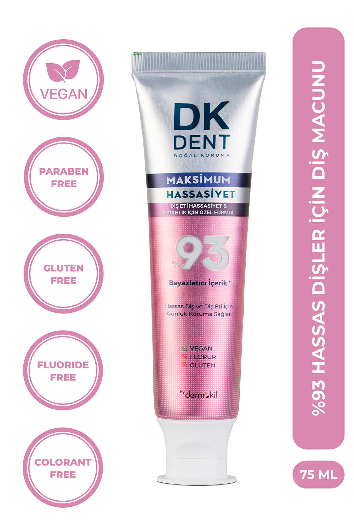 Dkdent %93 Beyazlatıcı Maksimum Hassasiyet Diş Macunu 75 ml