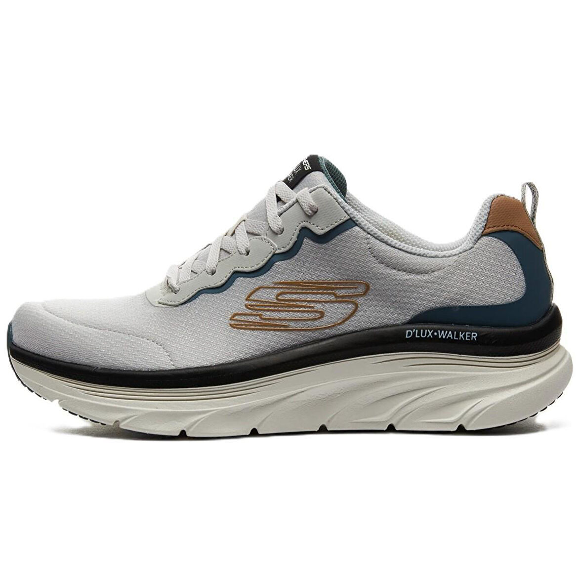 Skechers D'Lux Walker Memory Foam Mens Sneaker Hafızalı Taban Erkek Günlük Spor Ayakkabı Krem