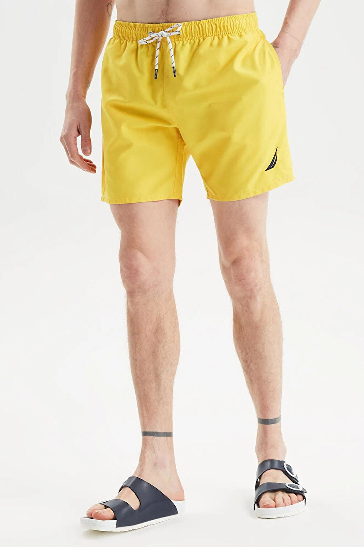 Nautica Erkek Standrat Fit Şort Mayo Sarı