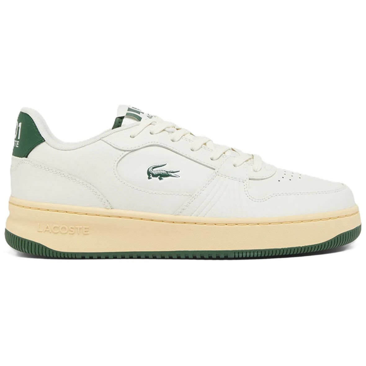 Lacoste L001 Set Hakiki Deri Erkek Krem Sneaker