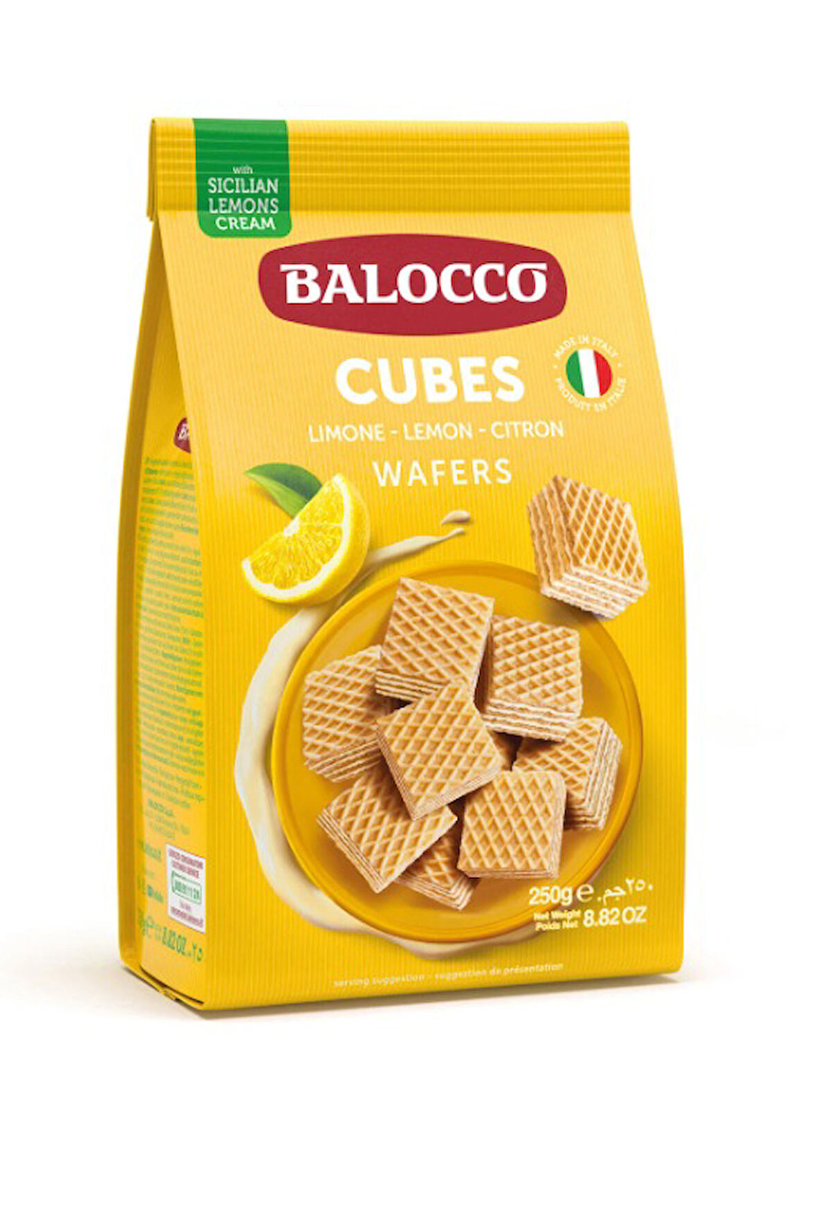 BALOCCO WAFERS LEMON KÜP GOFRET (LİMONLU) 250 GR *12'Lİ