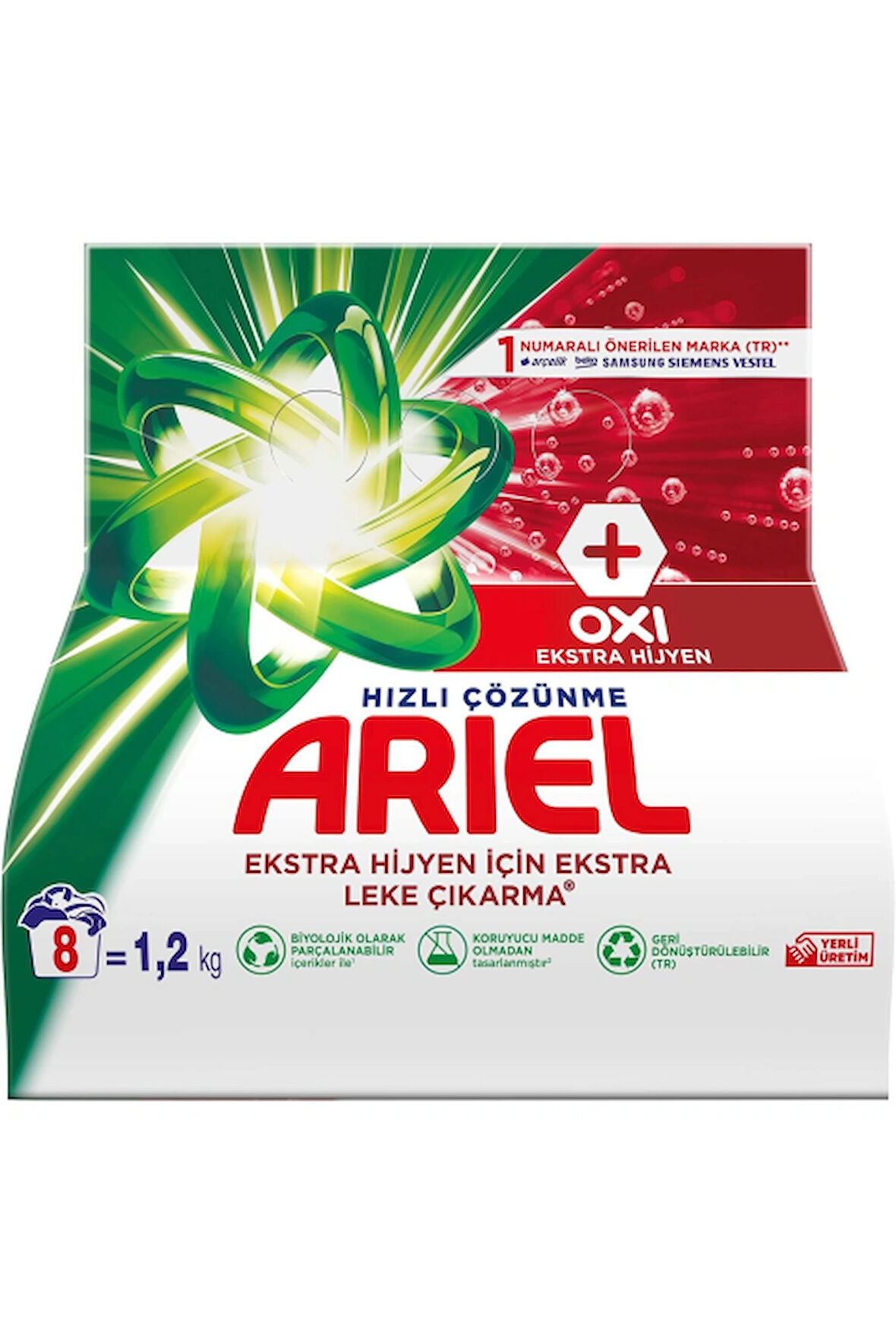 Ariel Oxi Hızlı Çözünme Toz Deterjan 1,2 Kg