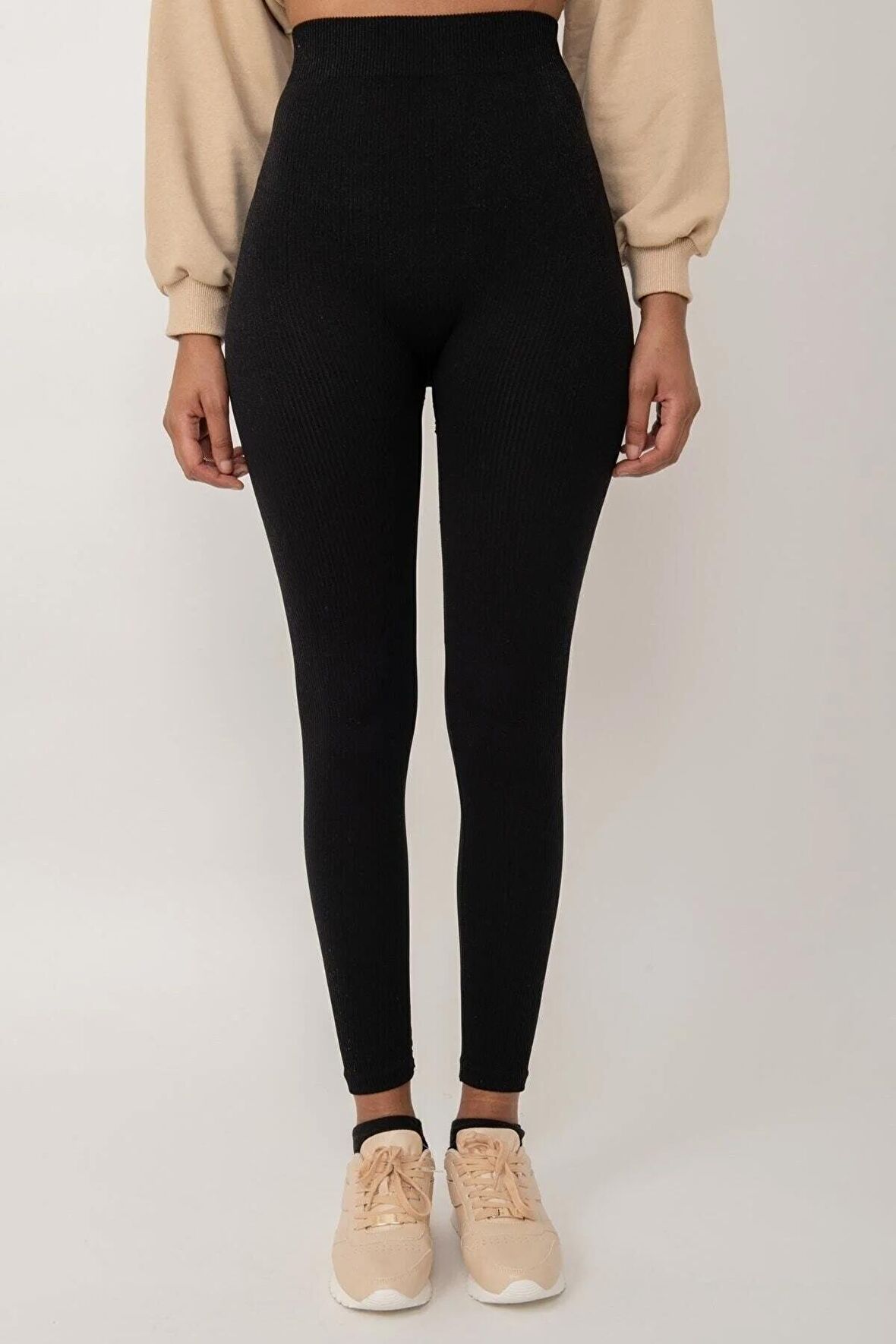 Yüksek Bel Fitilli Tayt