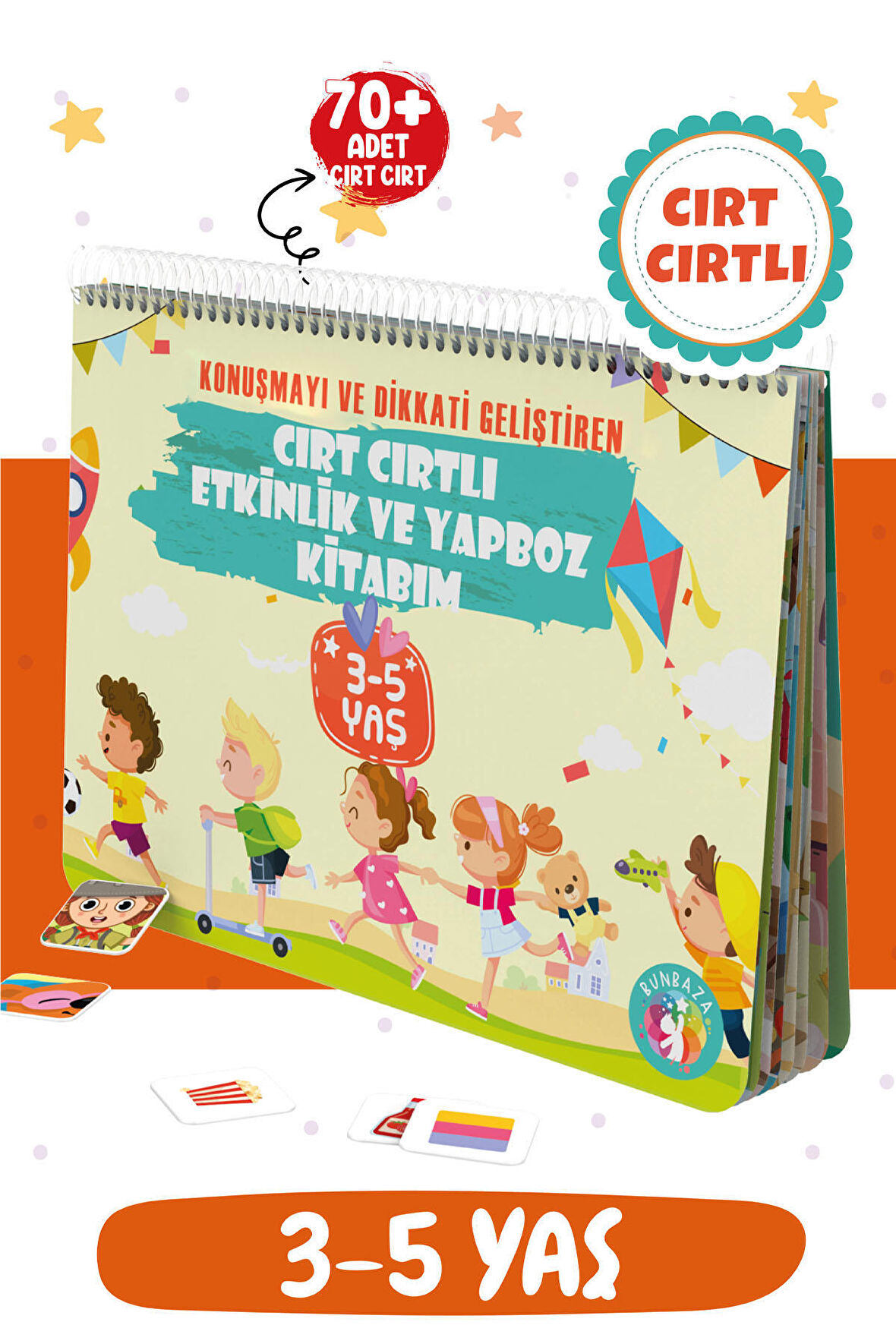 Cırt Cırtlı Etkinlik, Yapboz Ve Aktivite Kitabı 3-5 Yaş, Görsel Algı Ve Dikkat Geliştiren Kitap