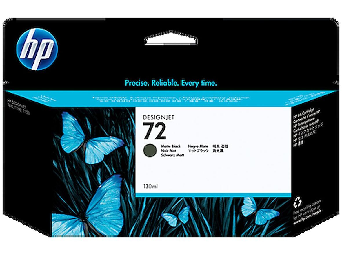 HP C9403A (72) MAT SIYAH 130 ML GENIS FORMAT MUREKKEP KARTUSU