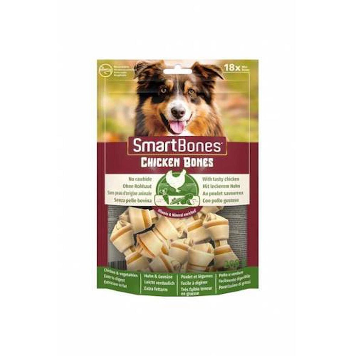 Smart Bones Chicken Mini Düğümlü Köpek Kemiği 288 Gr !8 Adet