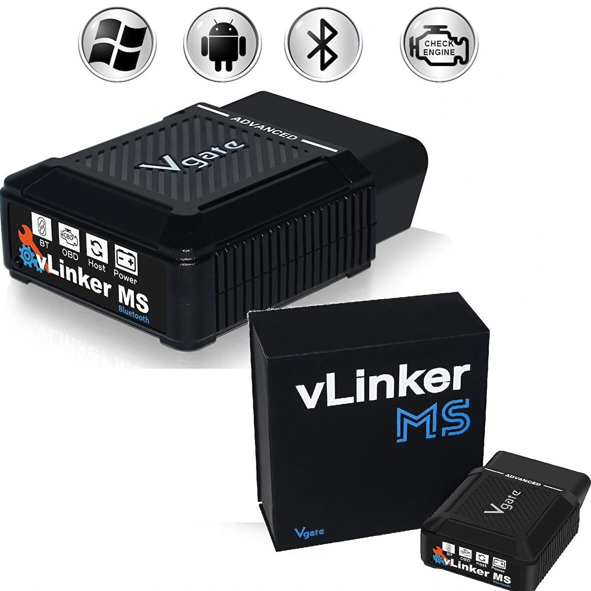Vlinker MS ELM327 OBD2 Araç Teşhis Cihazı Bluetooth