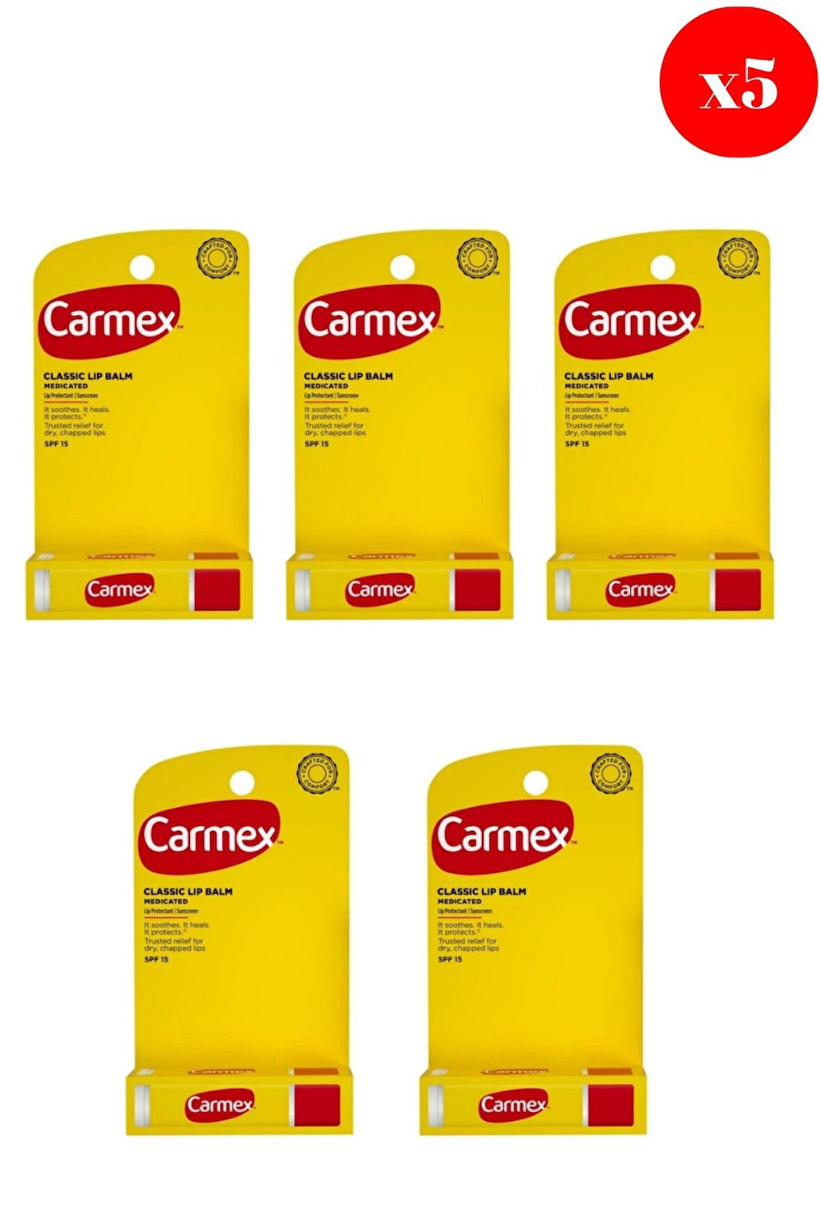 Carmex Classic Lip Balm Medicated 4,25 Gr X5 ADET