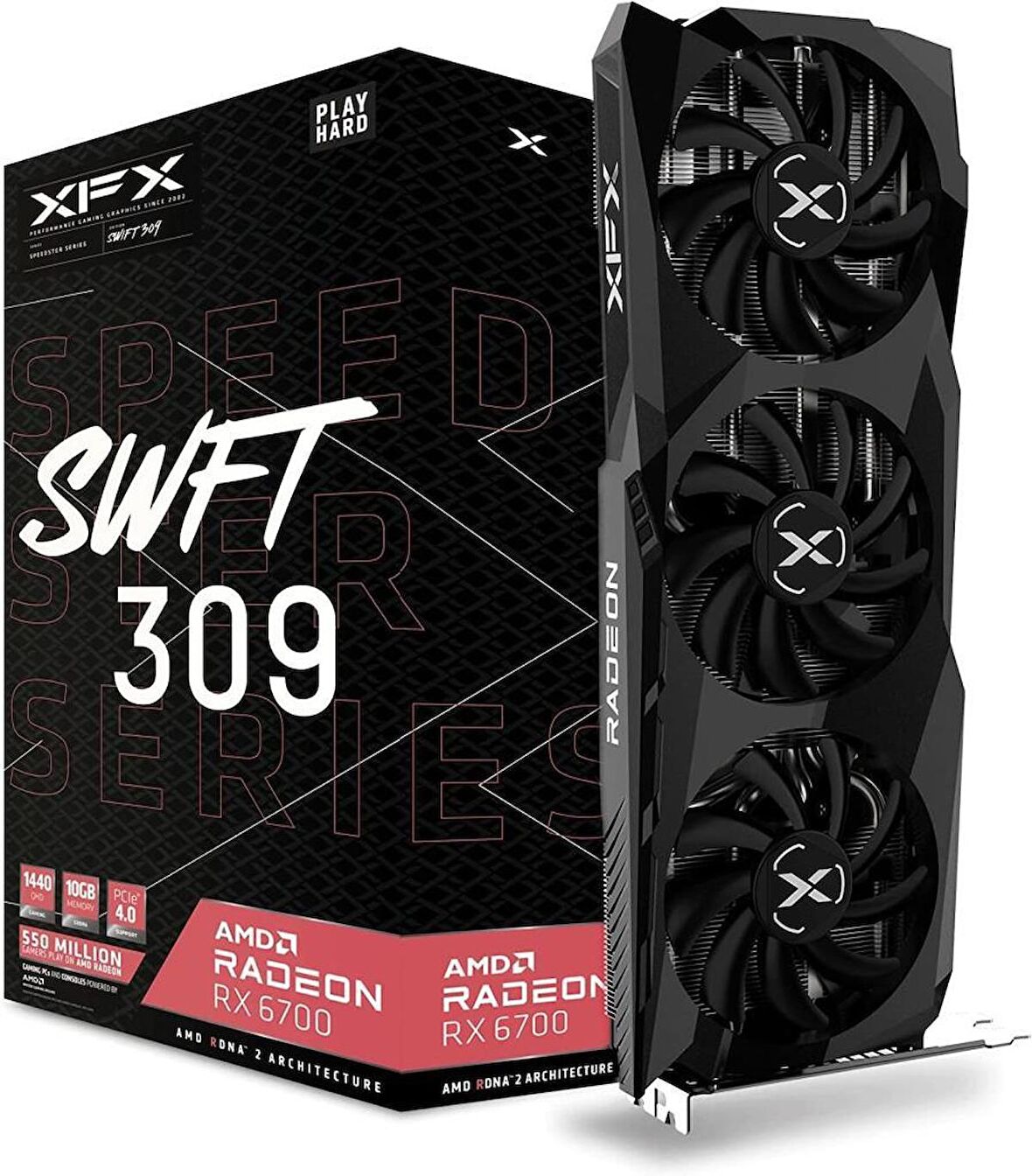 XFX AMD Radeon RX 6700 Speedster SWFT 309 RX-67XLKWFDV 10 GB GDDR6 160 Bit Ekran Kartı