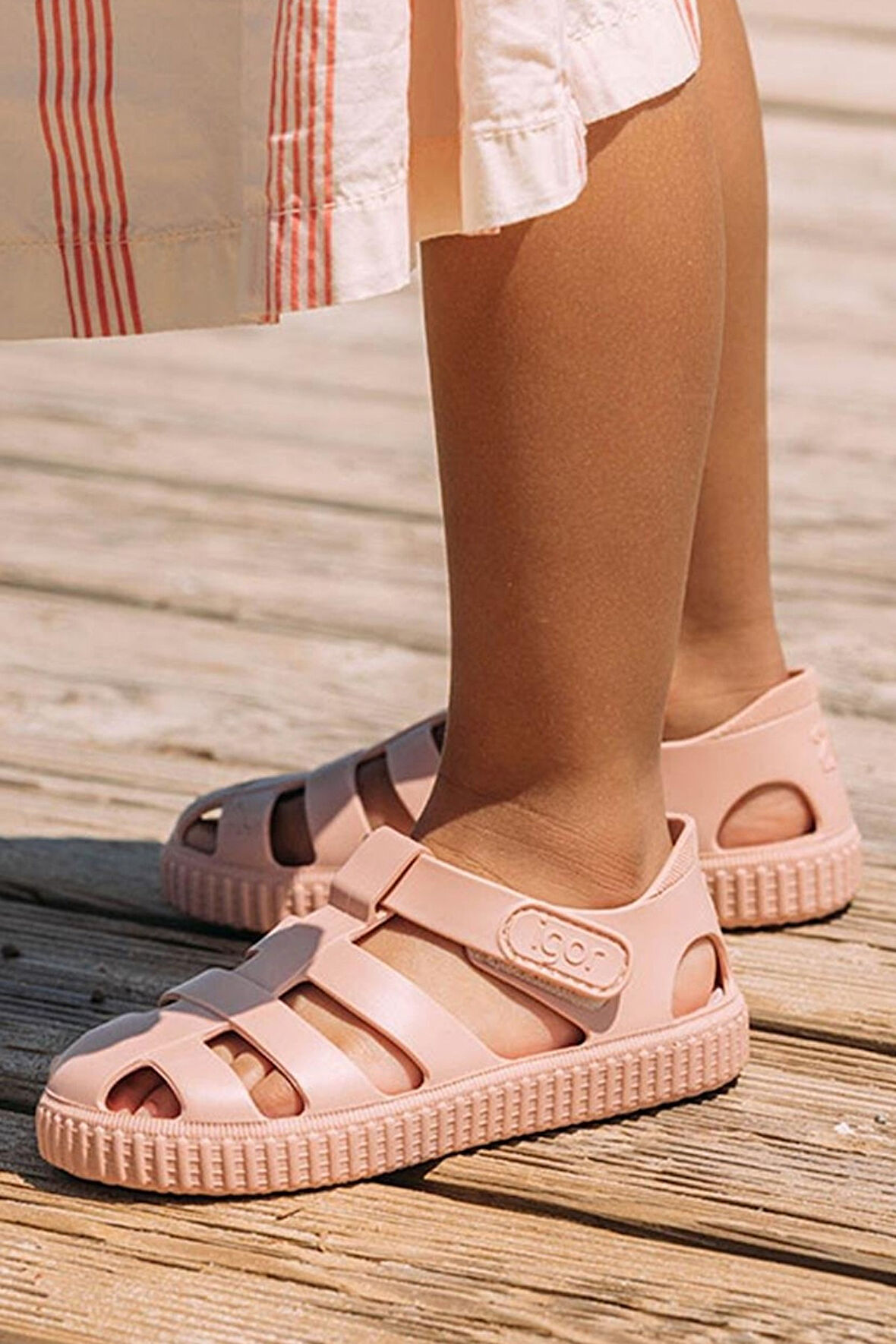 İgor Nico MC Kid's Sandals Unisex Çocuk Çıkarılabilir İç Taban Sandalet Bej