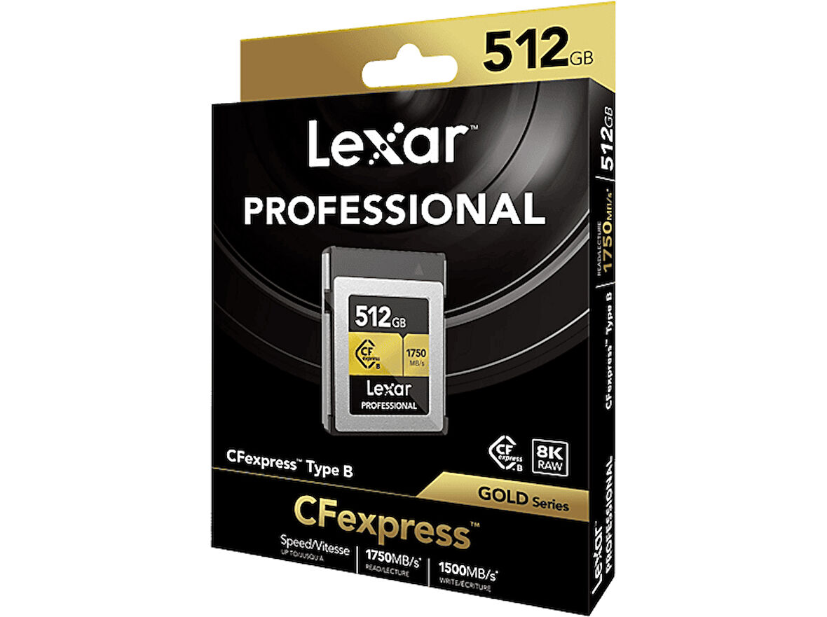 LEXAR 512GB LCXEXPR512G-Rneng Cf-Exp Professional Cfexpress Type-B Kart Up To 1750MB/S Okuma 1500MB/S Yazma Hafıza Kartı