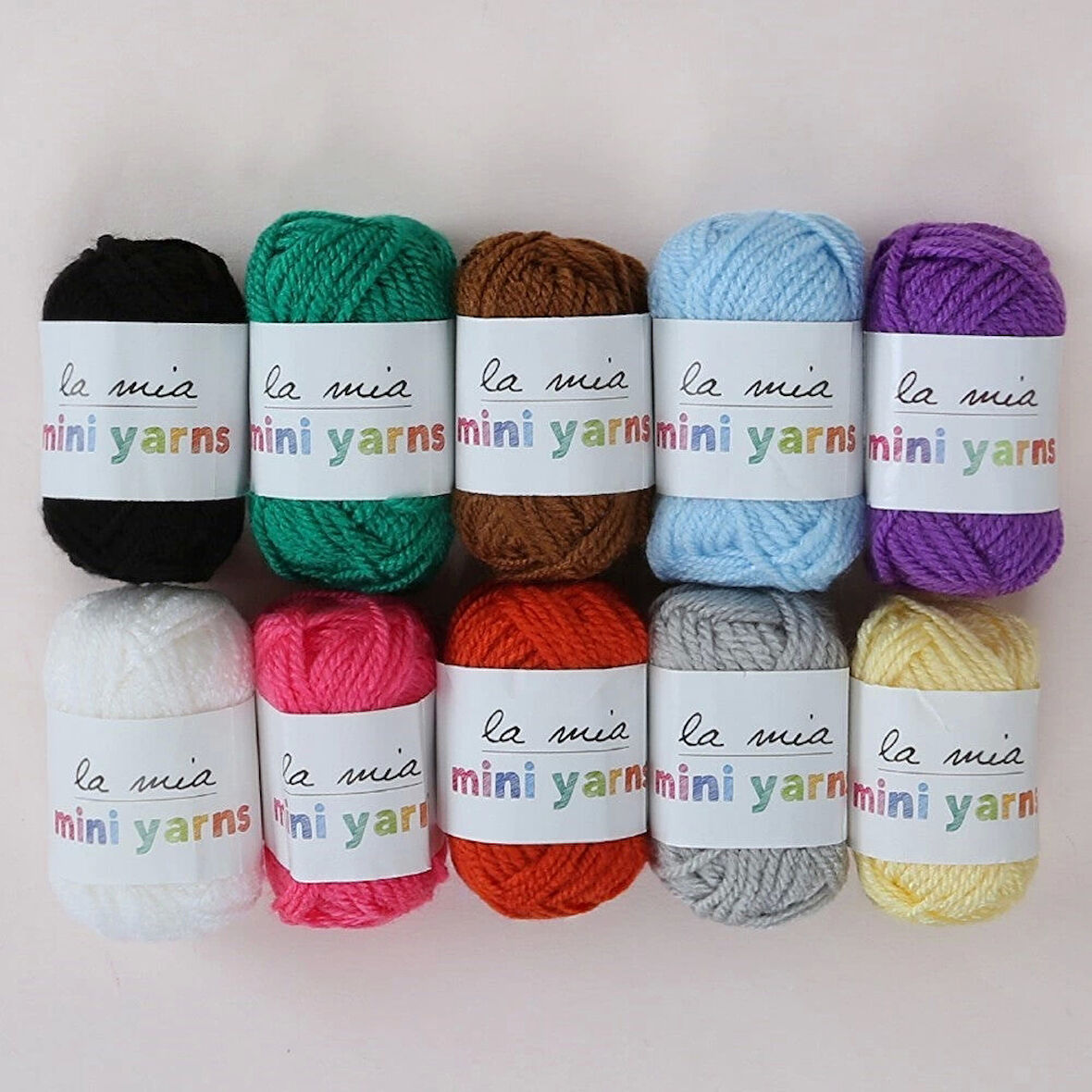 La Mia Mini Yarns 10 lu Paket 10gr Renkli El Örgü