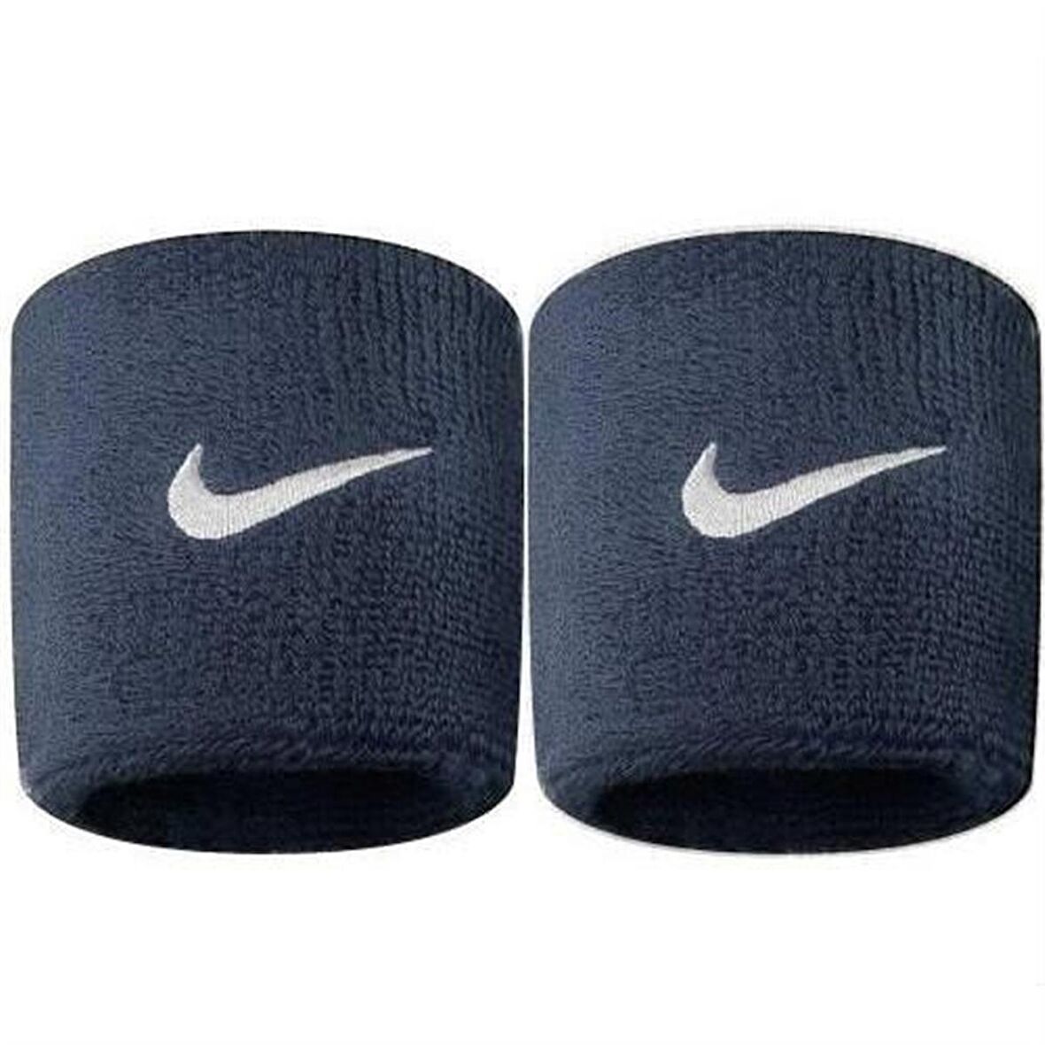 NIKE SWOOSH WRISTBANDS OBSIDIAN/WHITE OSFM