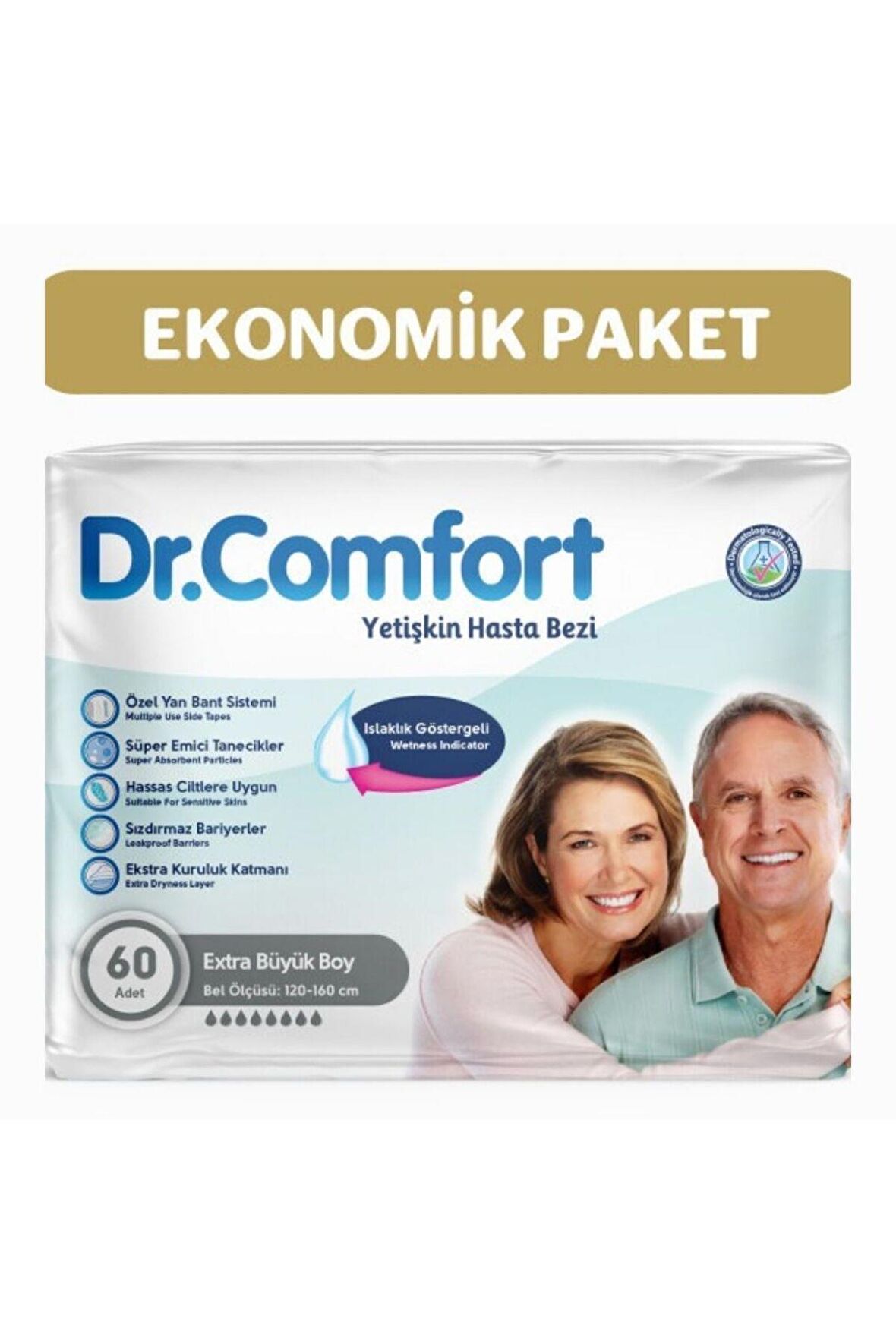 Yetişkin Bel Bantlı Hasta Bezi Ekstra Large 30'lu 2 Paket 60 Adet