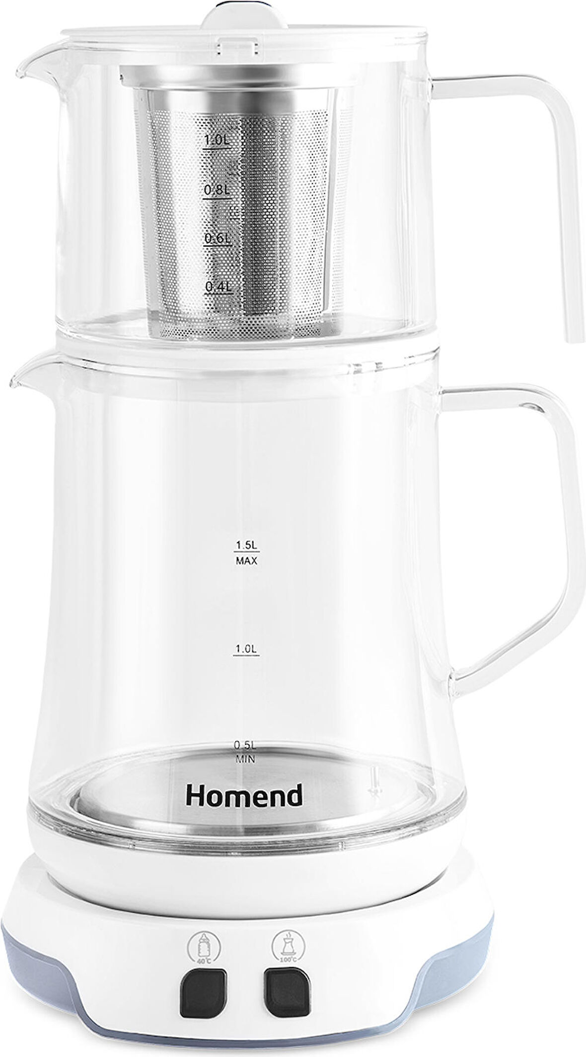 Homend Royaltea 1758H Konuşan Çay Makinesi Beyaz