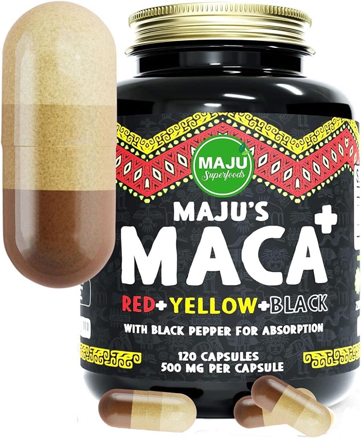 Maju Superfoods Maca Kökü Kapsülleri 120 Kapsül