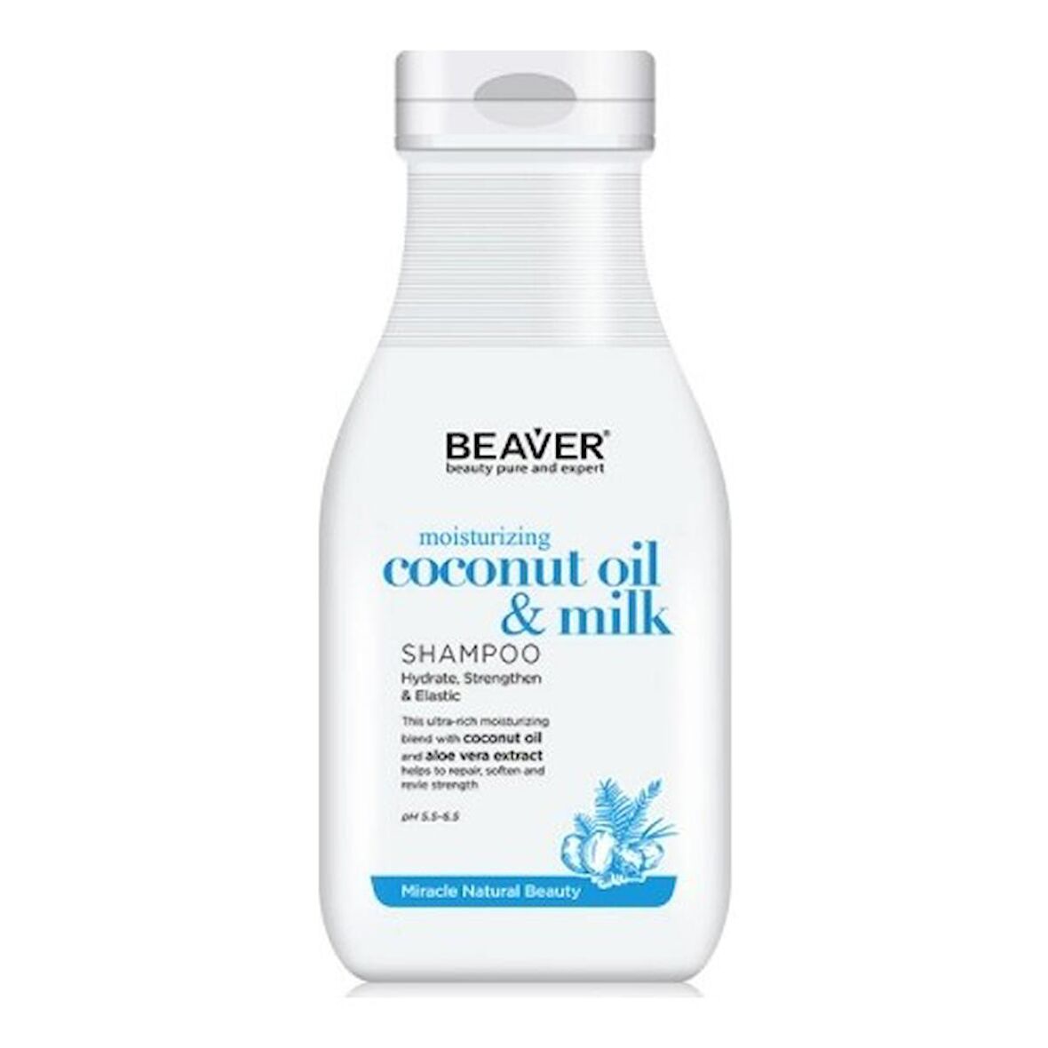 Beaver Coconut Oil&Milk Shampoo Hindistan Cevizi Yağlı ve Sütlü Şampuan 350 ml