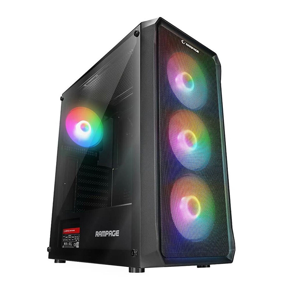 Rampage Compact RGB 4 Fanlı 750 W ATX Oyuncu Kasası