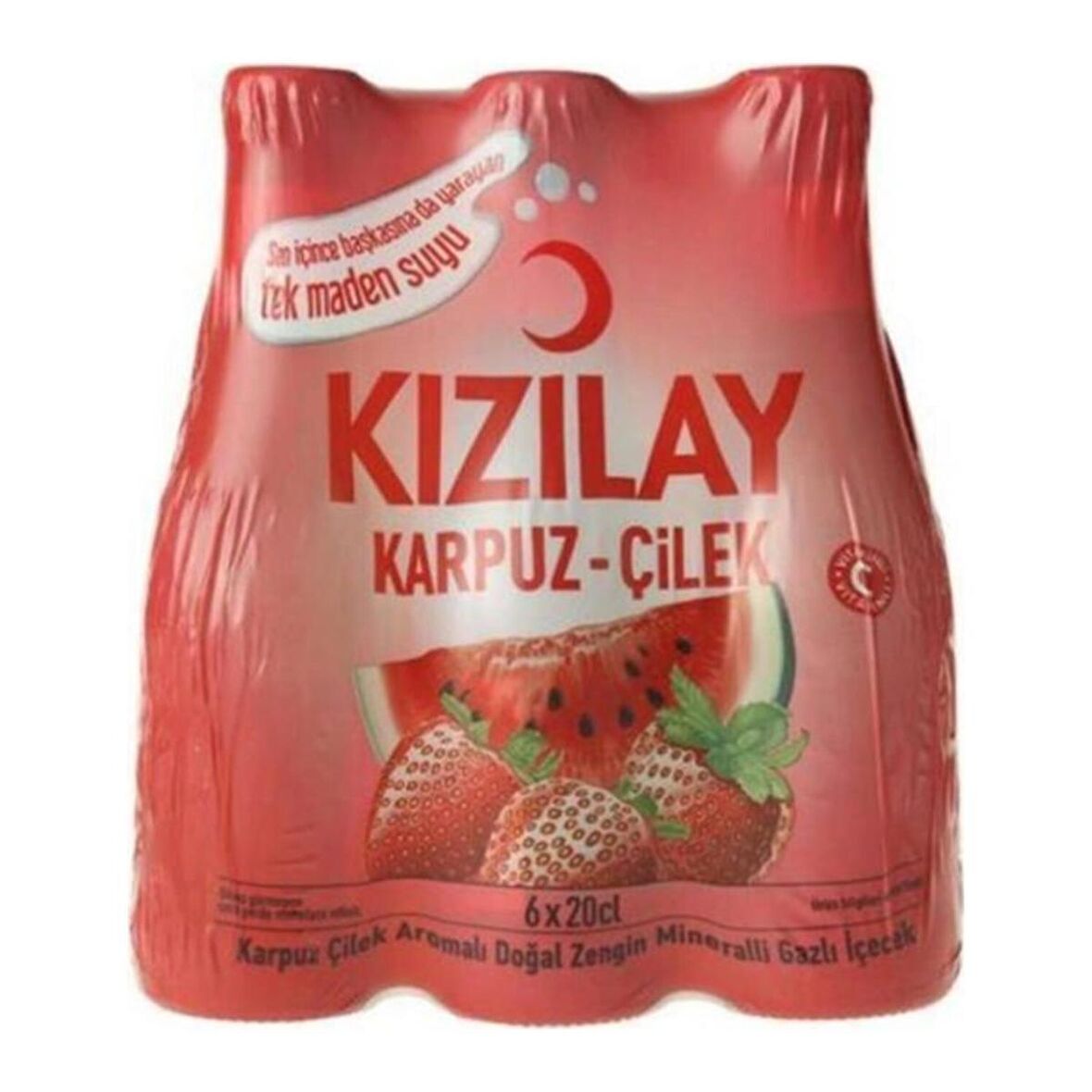 Kızılay Maden Suyu Karpuz & Çilek Aromalı 200 ml x 24 Adet