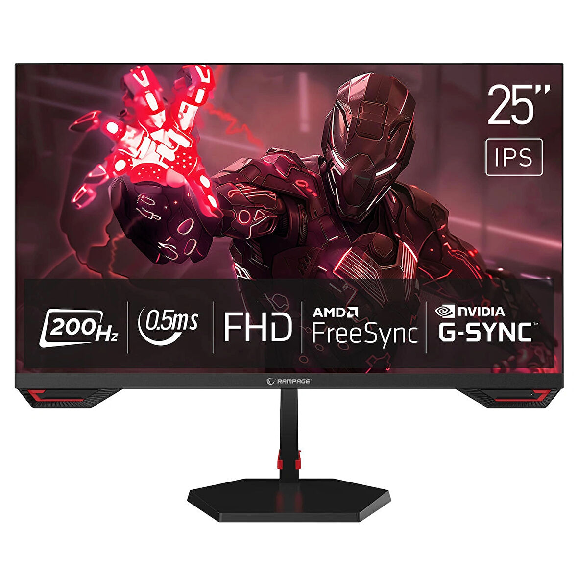 Rampage Crimson CR25R200 25" 0.5 ms 200 Hz Full HD IPS Gaming Monitör