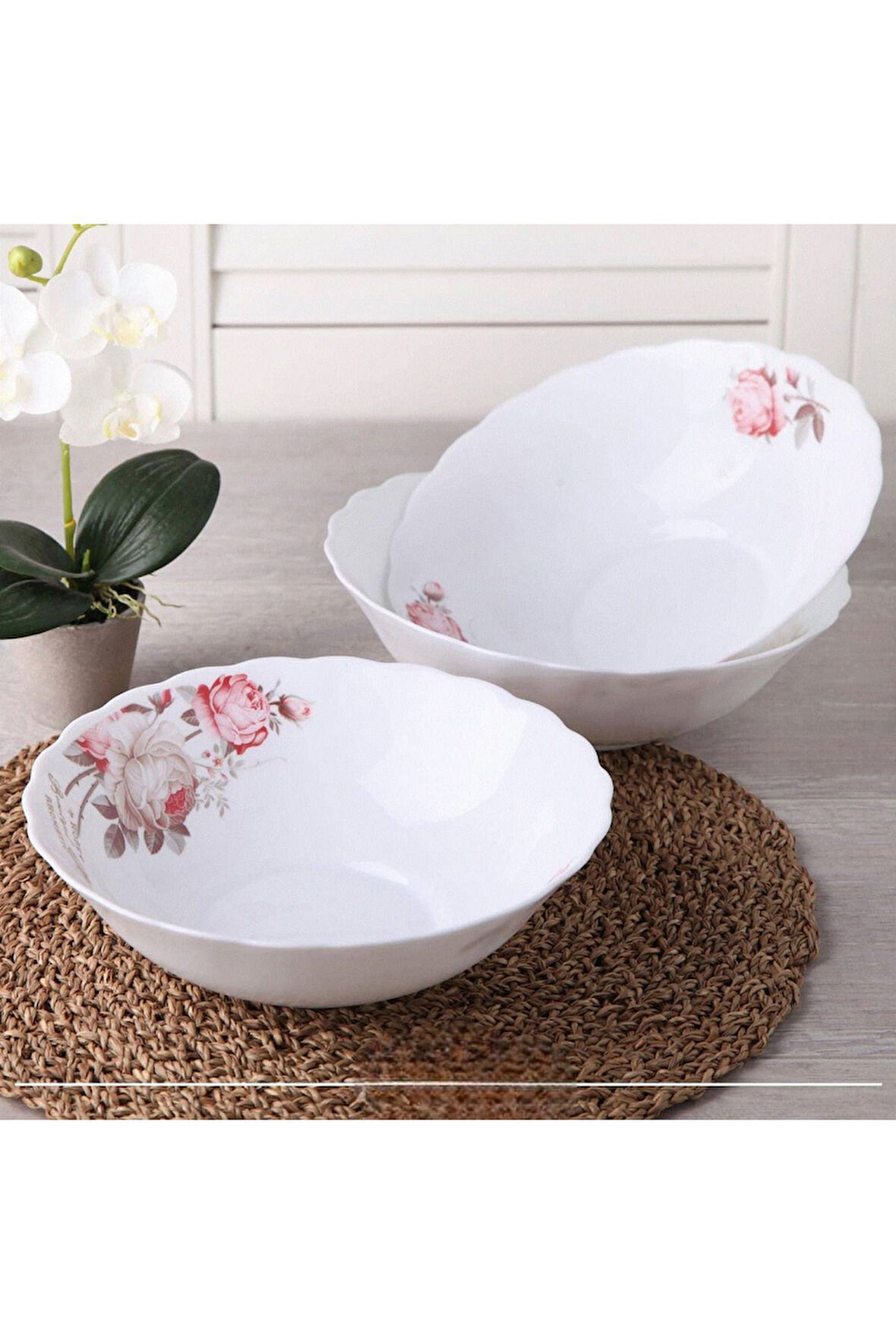 Opal Kase Rose Desen 12.6 cm 6 Adet