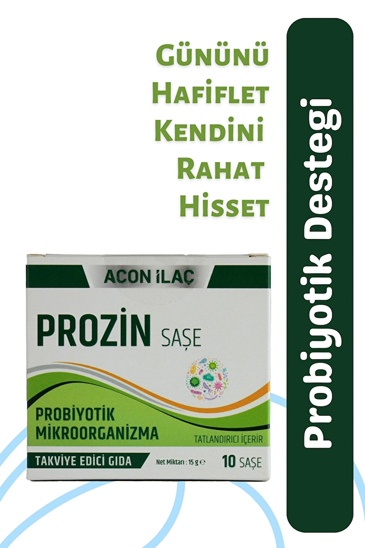 PROZİN PROBİYOTİK MİKROORGANİZMA TAKVİYE EDİCİ GIDA 10 SAŞE