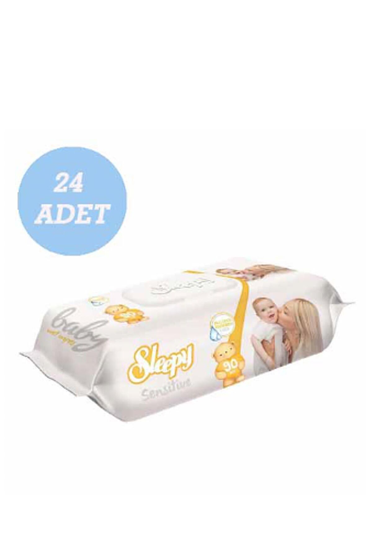 Sleepy Sensitive Hipoalerjenik 24 x 90 Yaprak 24 Paket Islak Mendil