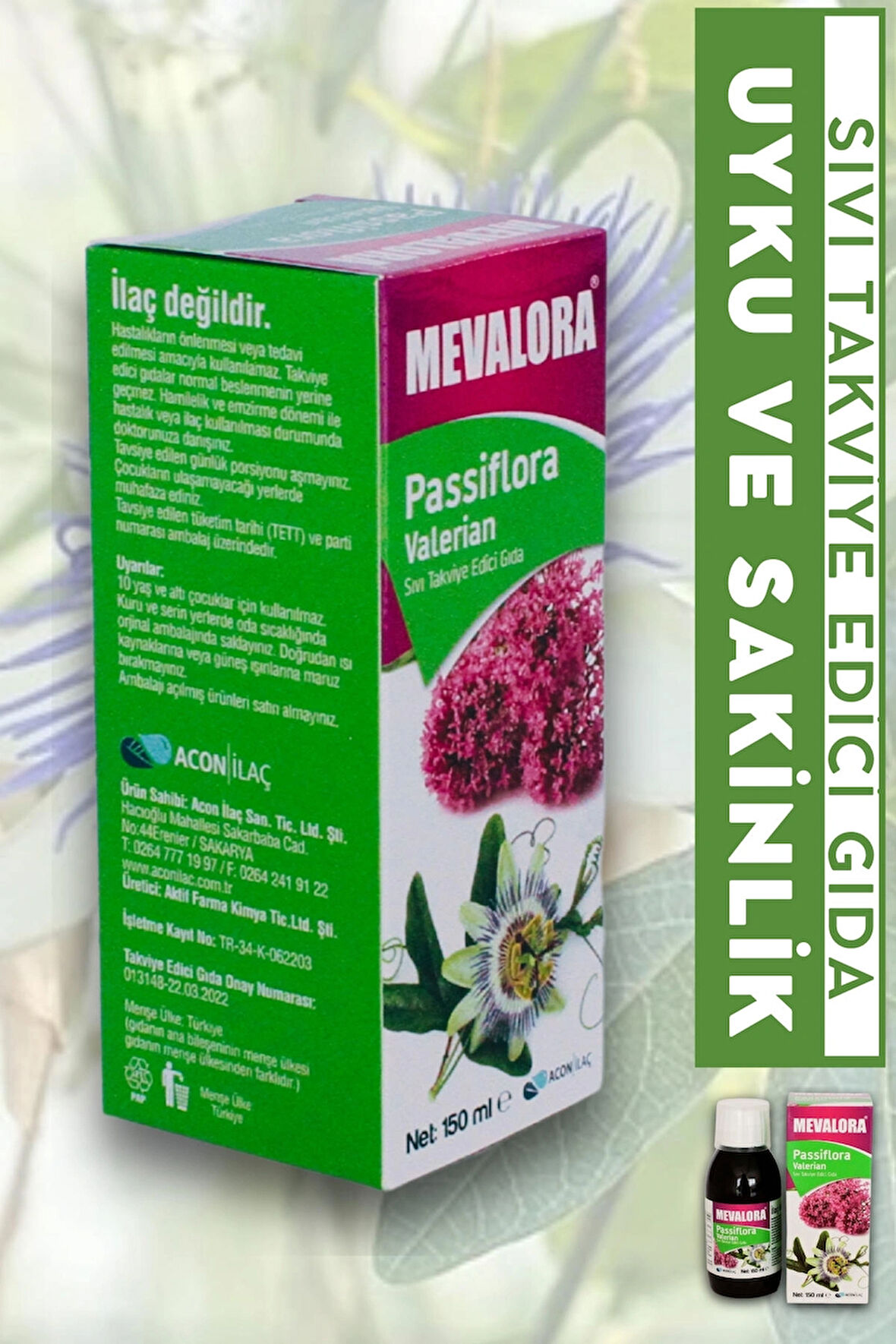 MEVALORA PASİFLORA ŞURUP 150ml