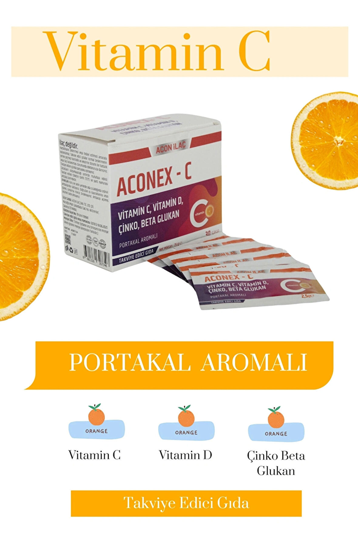 BETA GLUCAN ÇİNKO C_VİTAMİNİ D_VİTAMİNİ 30 SAŞE