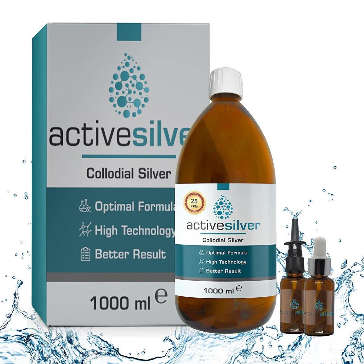 Active Silver Kolloidal Gümüş Suyu 25ppm