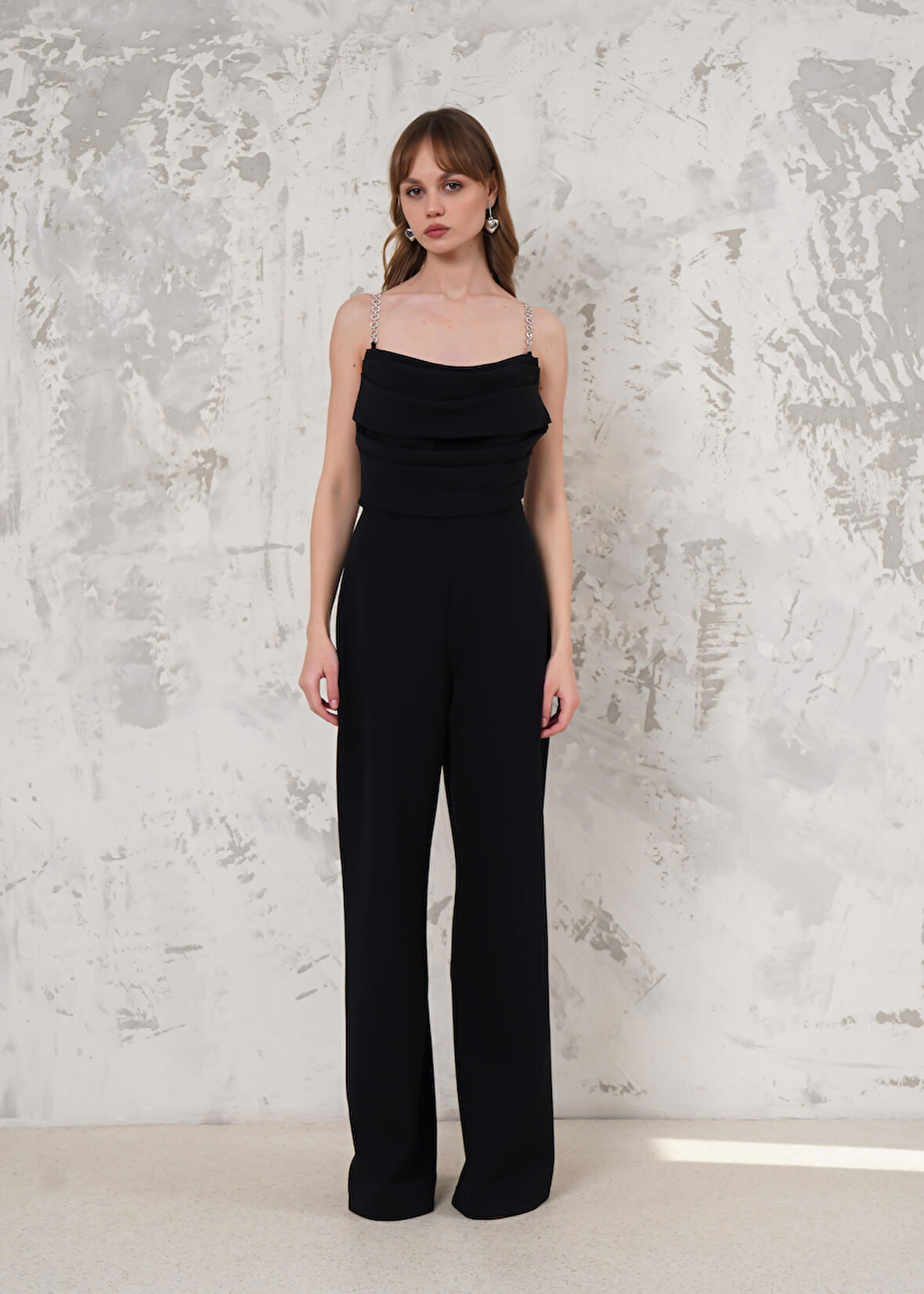 Sırt Dekolteli Siyah Abiye Elbise