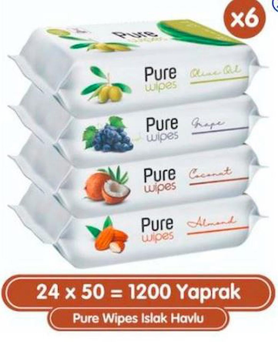 Pure Wipes Islak Havlu 24x50 (1200 Yaprak)