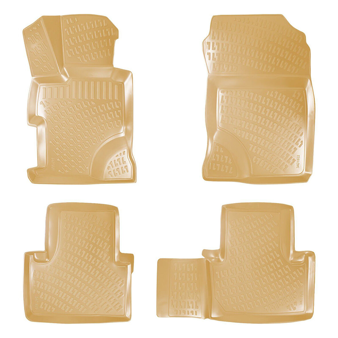 Rizline Honda Civic Sedan 2001-2005 İle Uyumlu 3D Havuzlu Paspas Bej