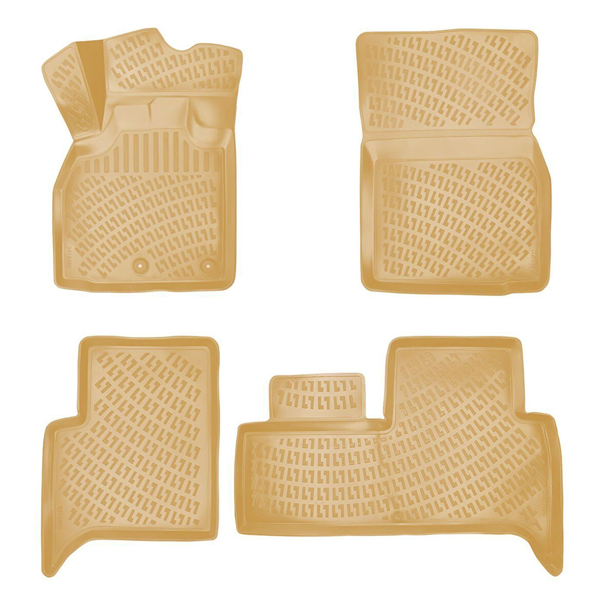 Rizline Renault Scenic 2 2003-2009 İle Uyumlu 3D Havuzlu Paspas Bej