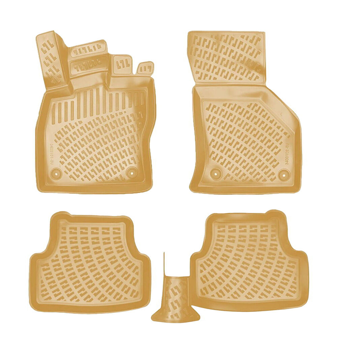 Rizline Seat Ateca 2016 Sonrası İle Uyumlu 3D Havuzlu Paspas Bej