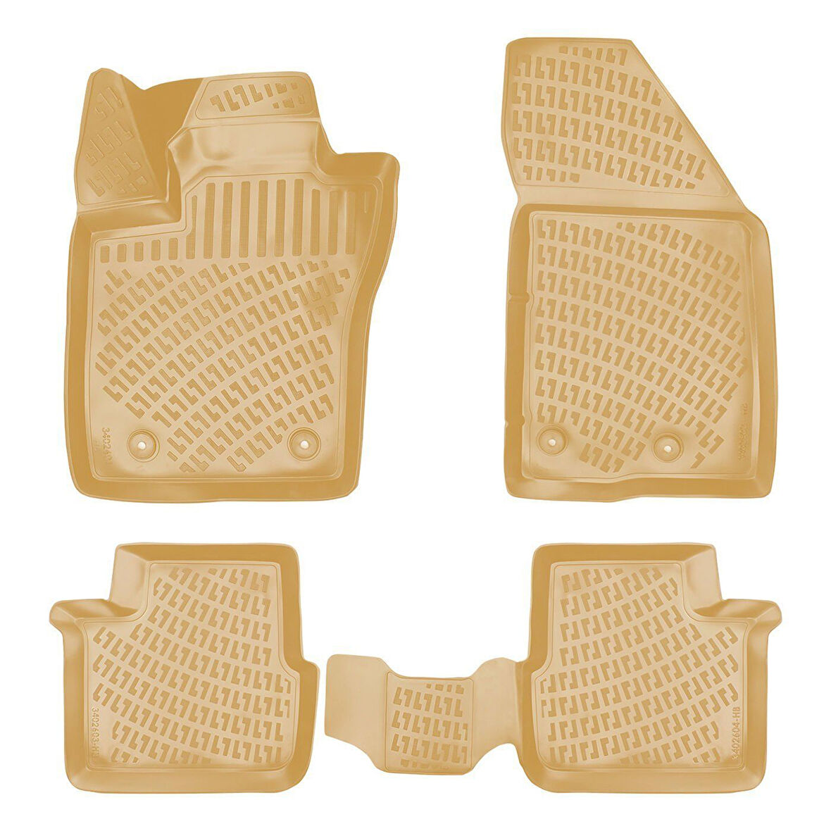 Rizline Fiat Egea Cross 2022 Sonrası İle Uyumlu 3D Havuzlu Paspas Bej