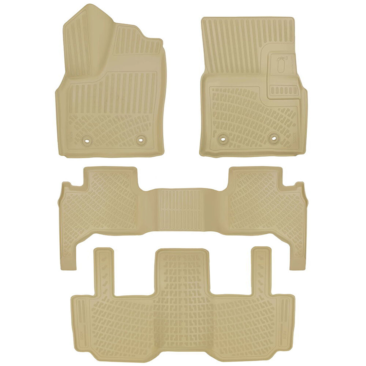 Rizline Toyota Land Cruiser J300 2021-2024 İle Uyumlu 3D Havuzlu Paspas Bej