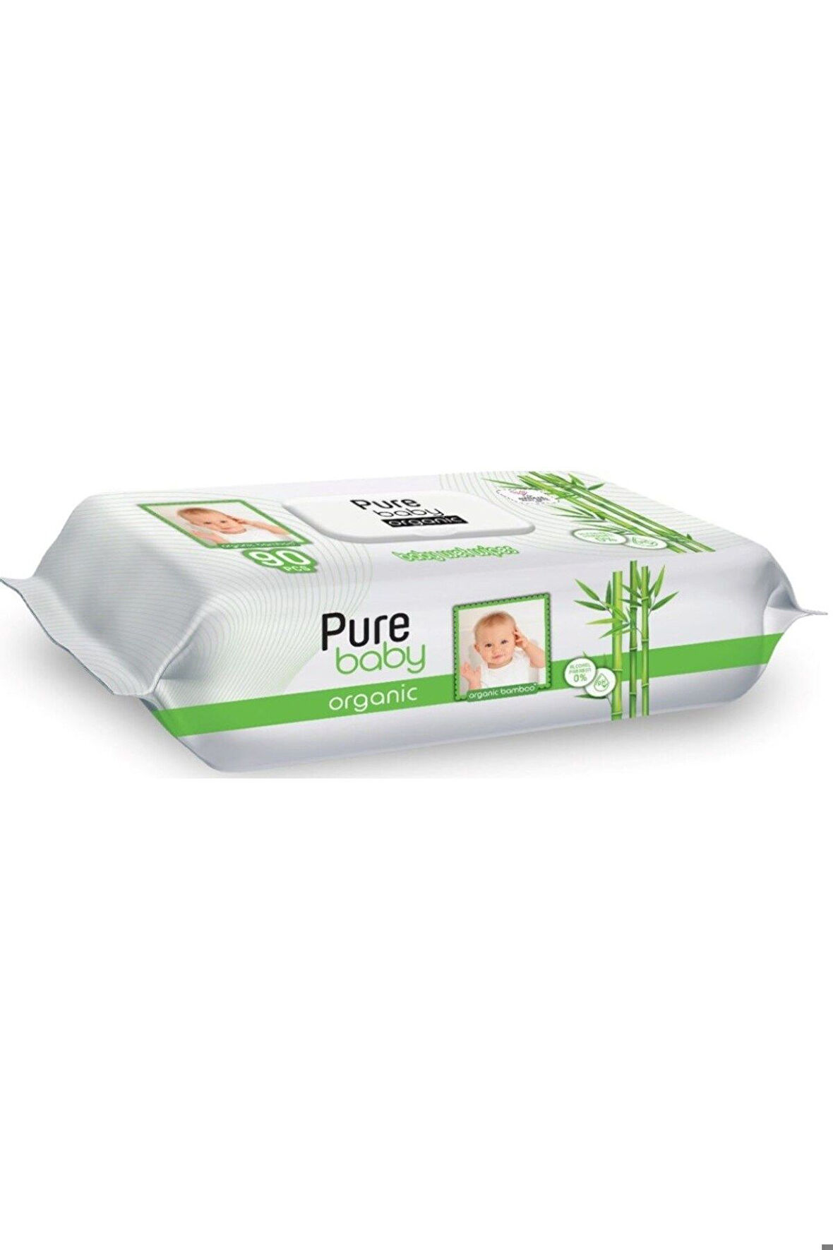 Pure Baby Organik Bambu Özlü Islak Havlu 90'lı