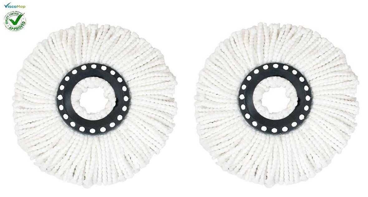 Viscomop Döner Başlıklı Mikrofiber Mop Yedeği 2'li Set