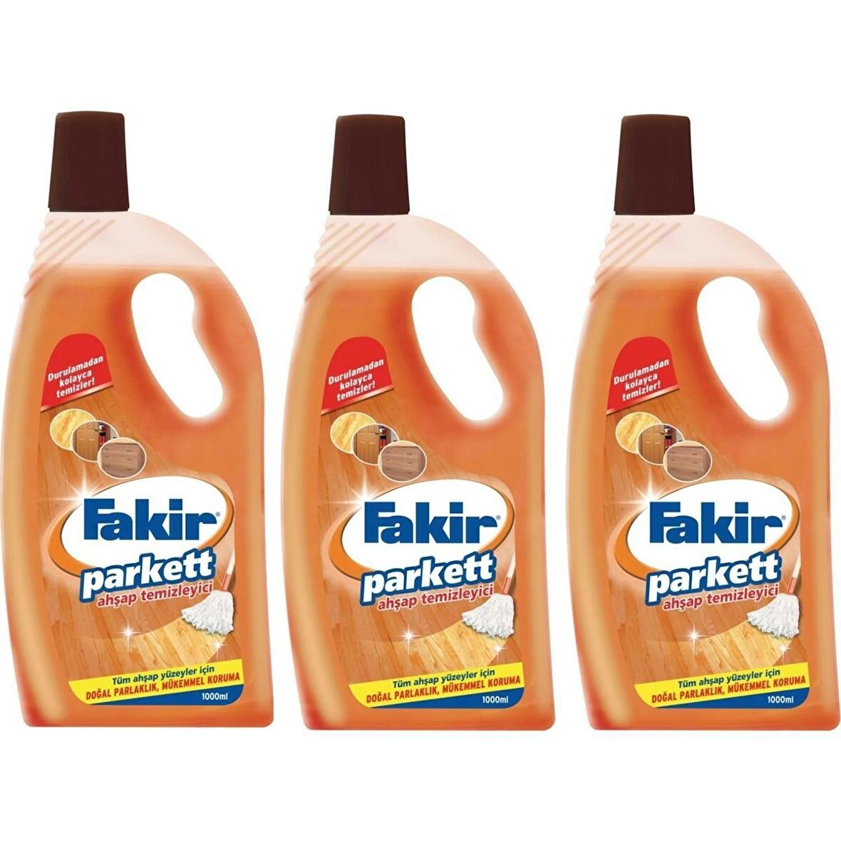 Fakir Parkett Ahşap Temizleyici 1000 ml x 3 Adet