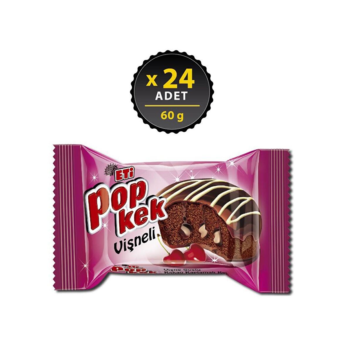 Eti Popkek Vişneli 60 g x 24 Adet