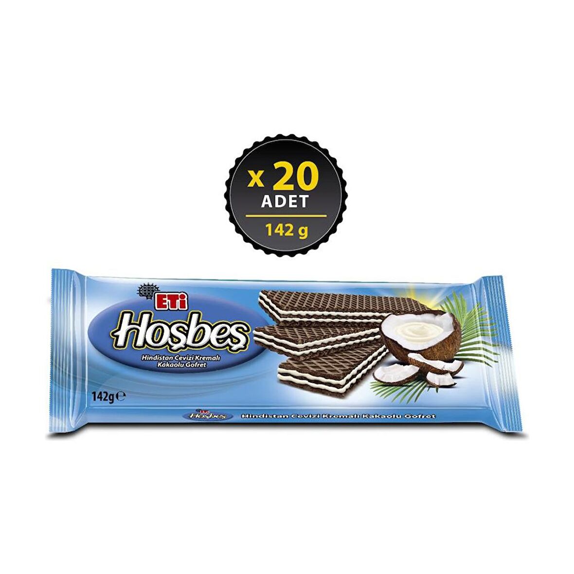 Eti Hoşbeş Hindistan Cevizli 142 g x 20 Adet
